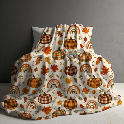 Blanket Halloween #2 - Plaid Pumpkins