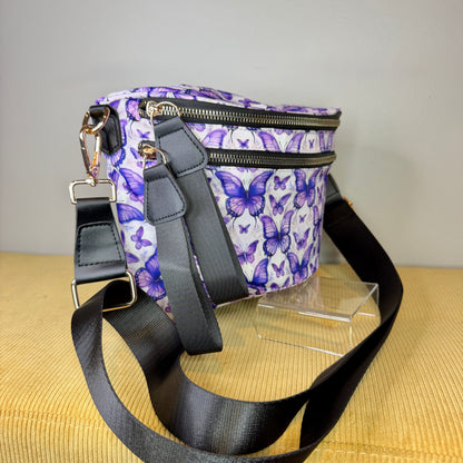 The Roni Nylon Crossbody - Butterfly Purple