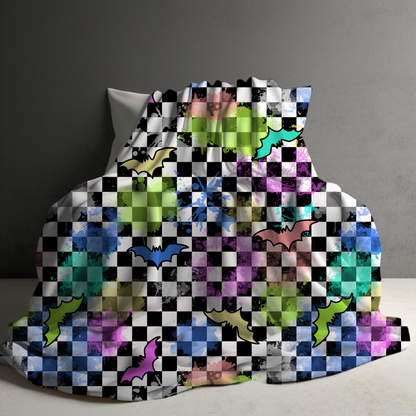 Blanket Halloween #24 - Rainbow Bat Checker
