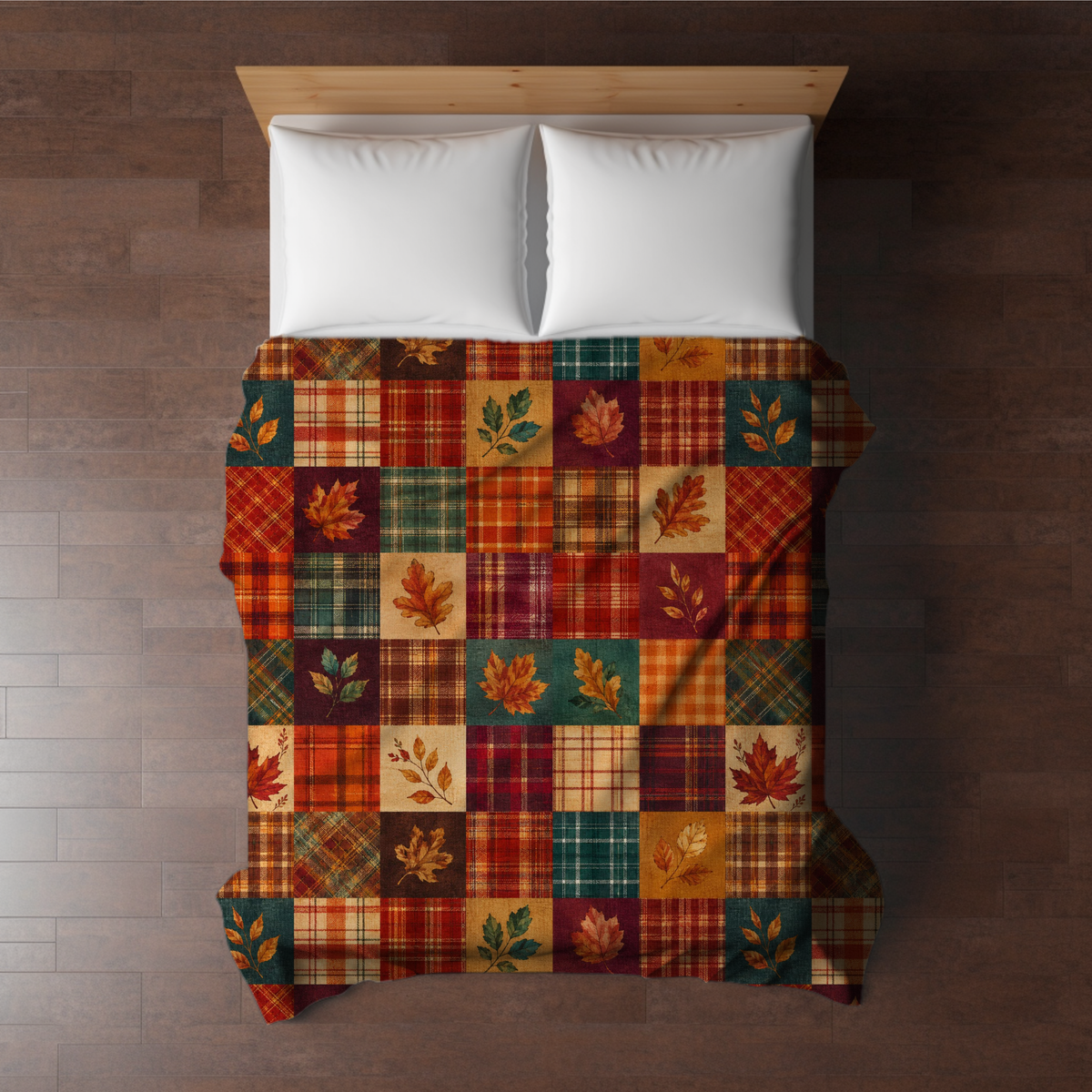 Blanket Halloween #1 - Quilted Leaves