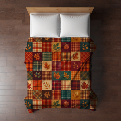 Blanket Halloween #1 - Quilted Leaves