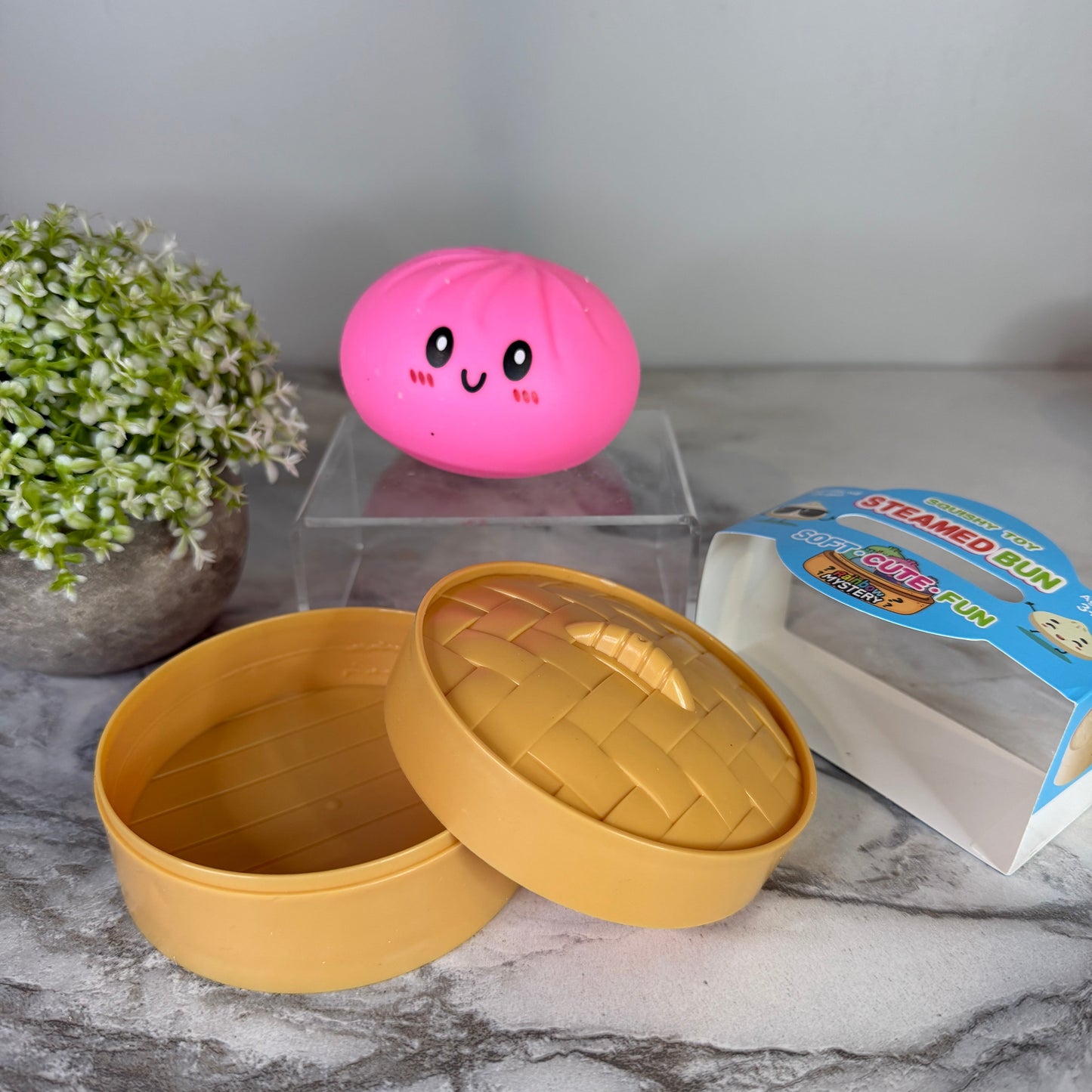 Squishy Toy - Viral Dumpling, Solid Pink