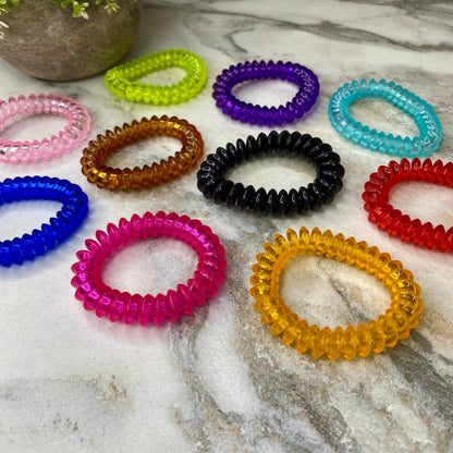 Spiral Coil Hair Tie - Solid Glossy