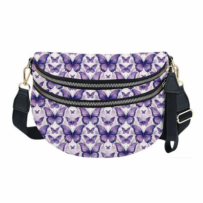 The Roni Nylon Crossbody - Butterfly Purple