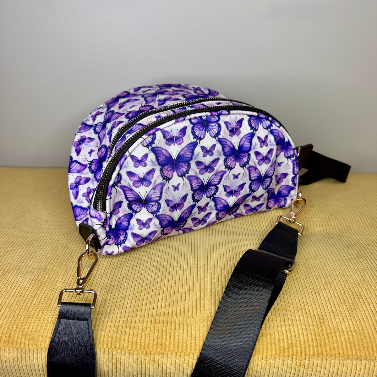 The Roni Nylon Crossbody - Butterfly Purple