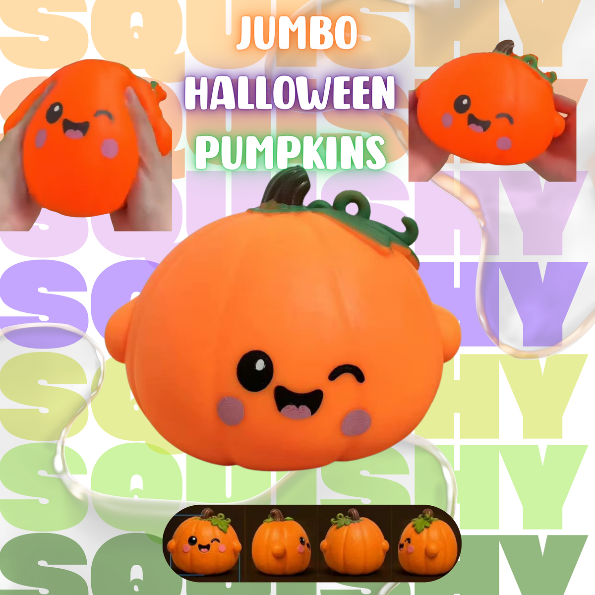 Squishy Toy - Halloween Jumbo Pumpkin