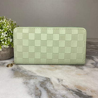 Wallet - Faux Leather - Checkered