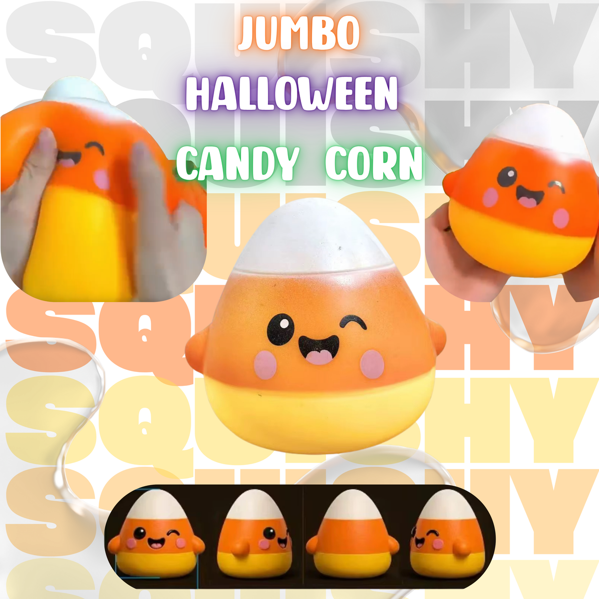 Squishy Toy - Halloween Jumbo Candy Corn