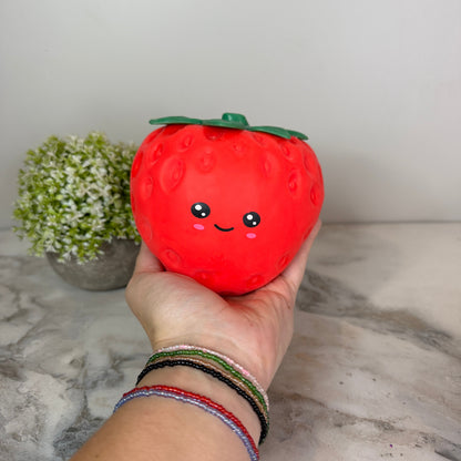 Squishy Toy - Strawberry + Face Dough, Jumbo