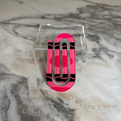 Jumbo Paperclip - Hot Pink Crayon