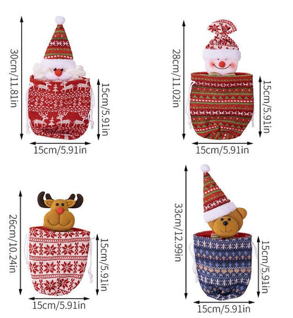 Santa Sack Friends Decor - Holiday Christmas