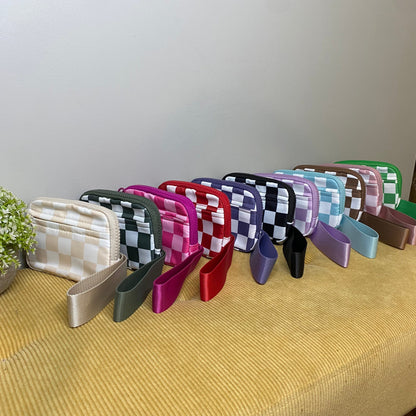 Rue - Nylon Wristlet Wallet - Checkered