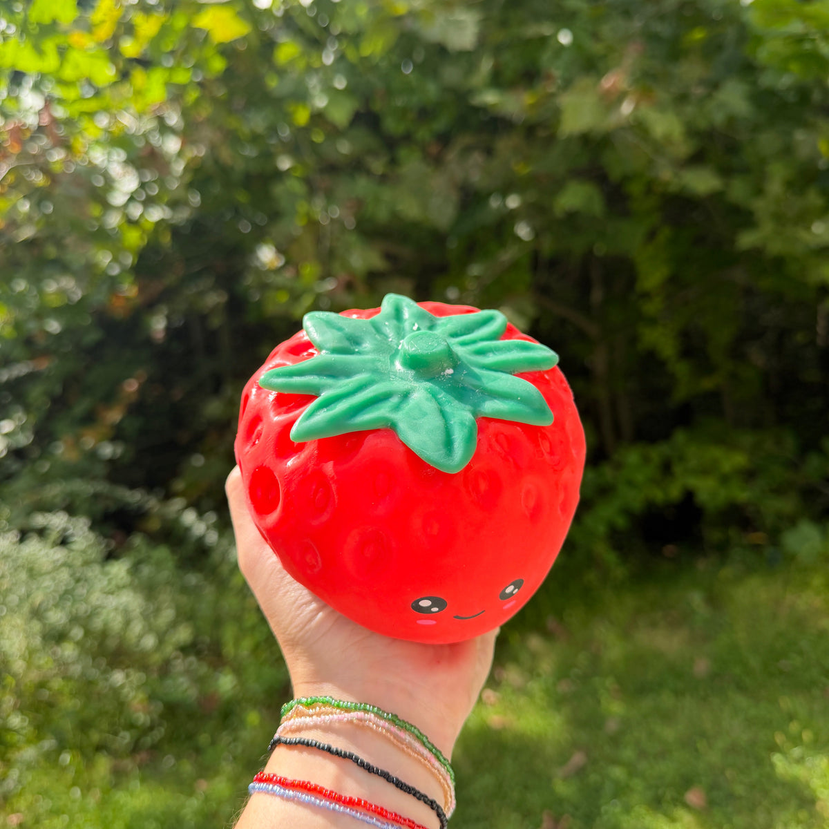 Squishy Toy - Strawberry + Face Dough, Jumbo