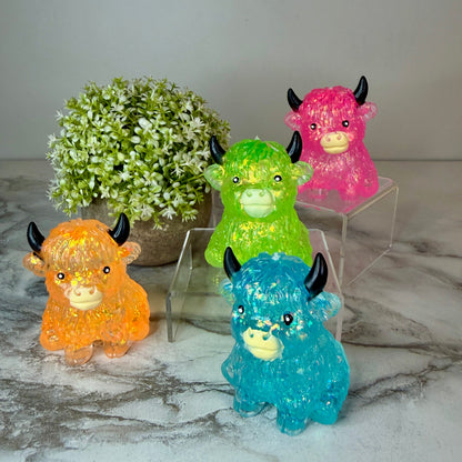 Squishy Toy - Glitter Highland Cow - PREORDER