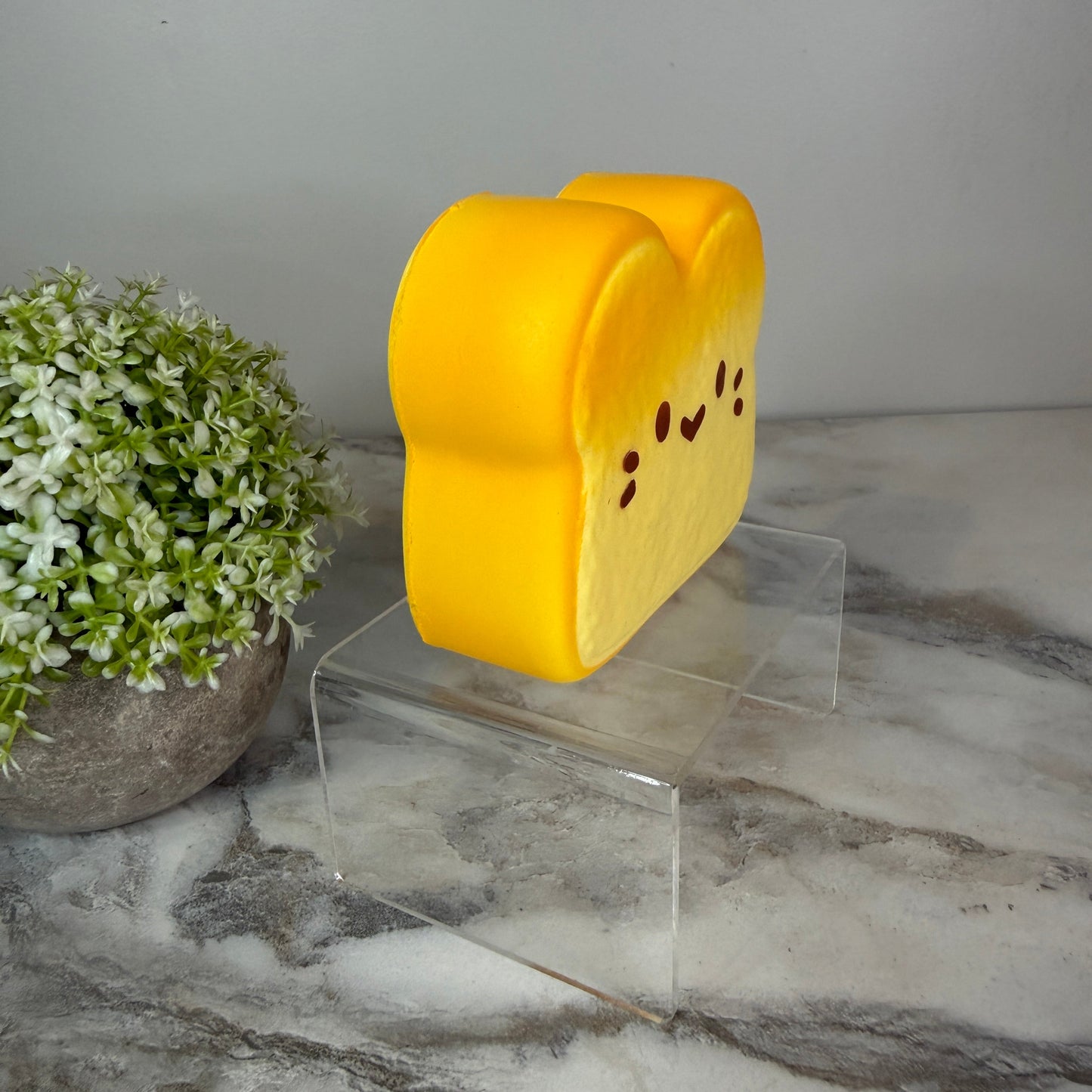 Stress Squishy Toy - Bread + Face