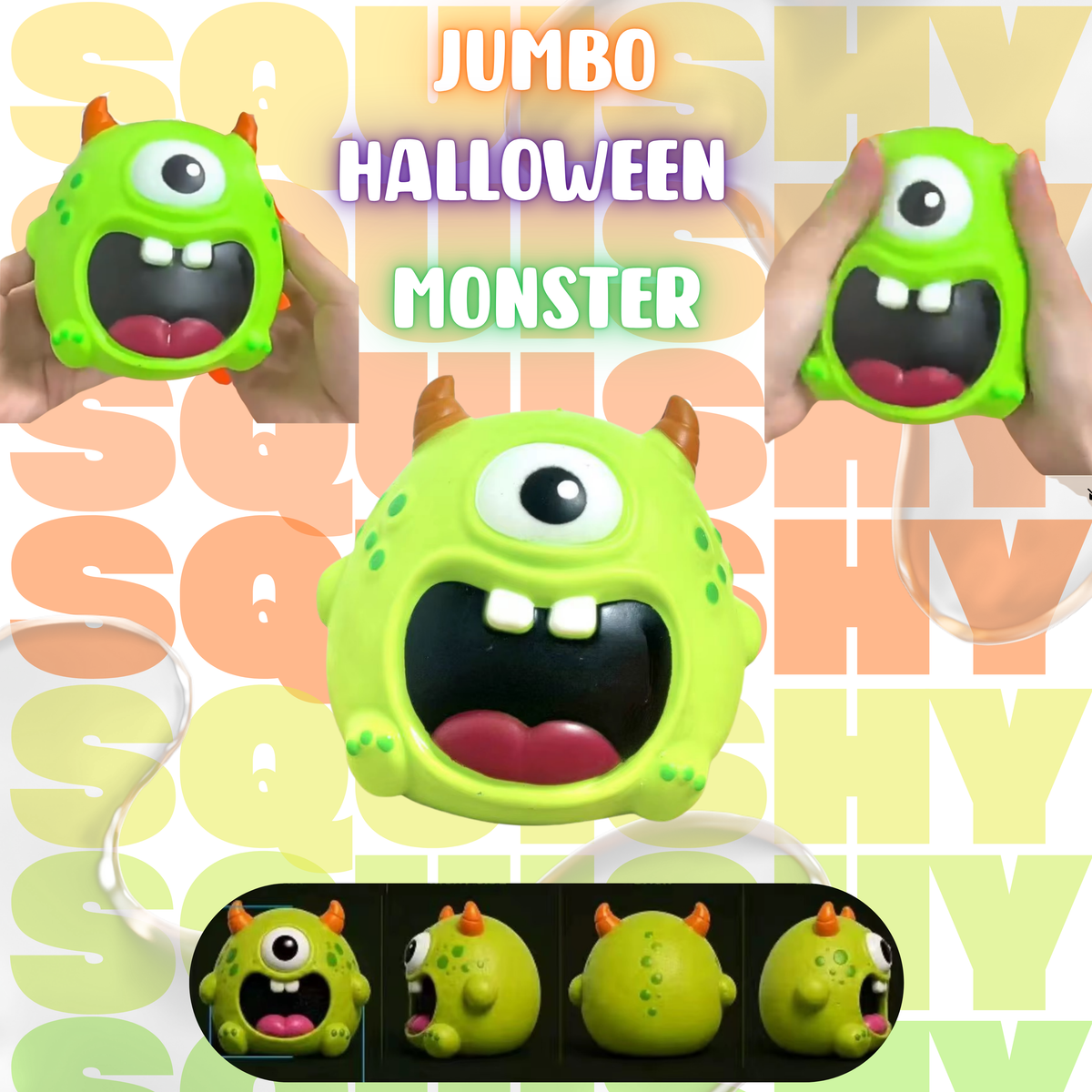 Squishy Toy - Halloween Jumbo Monster