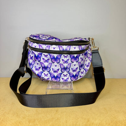 The Roni Nylon Crossbody - Butterfly Purple