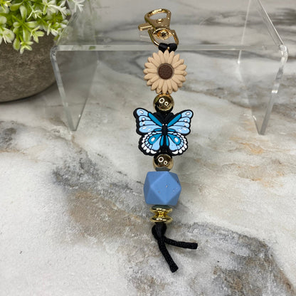 Keychain - Silicone Bead - Butterfly