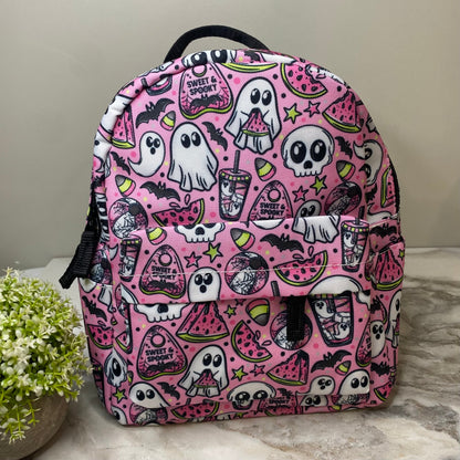 Mini Backpack - Halloween Fall - Watermelon Ghosts
