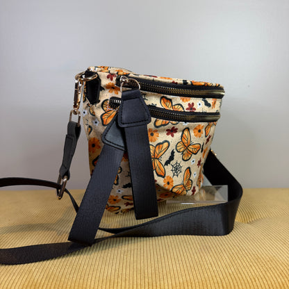 The Roni Nylon Crossbody - Halloween Fall Spiderweb Butterfly