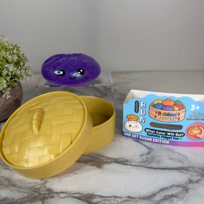 Squishy Toy - Viral Dumpling, Slow Rise Glitter - Purple