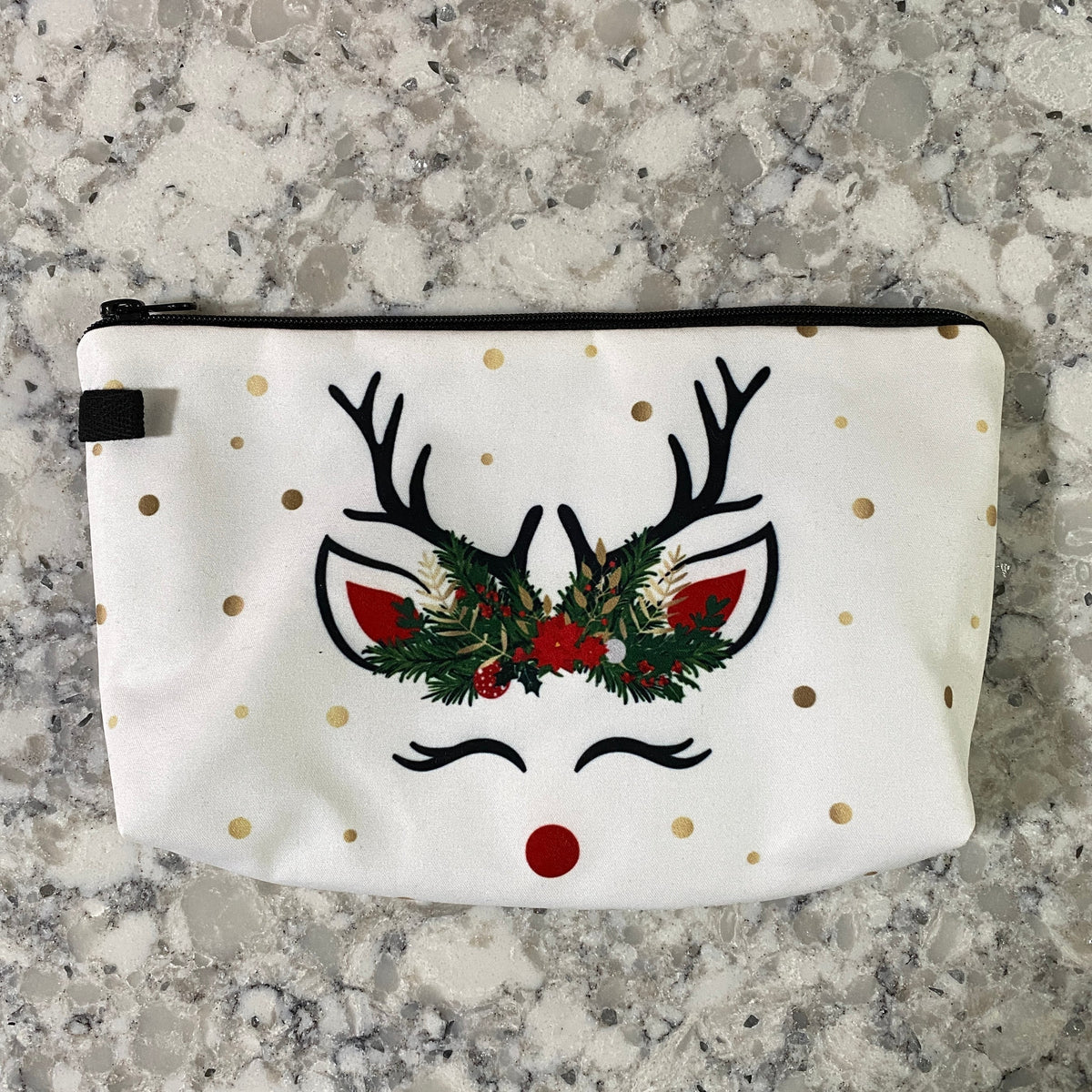 Pouch - Christmas - White Reindeer